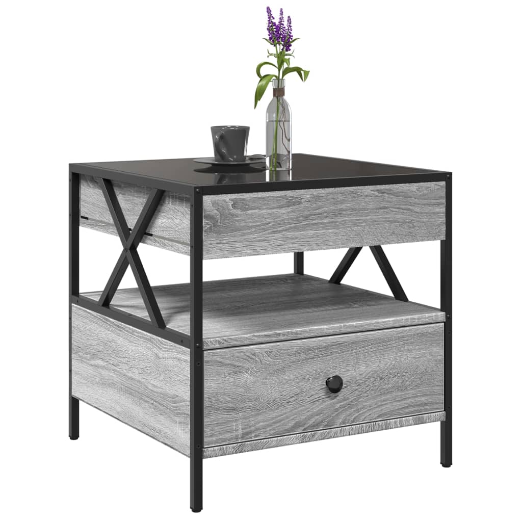 Table basse avec LED Infinity sonoma gris 50x50x51 cm - XIOS