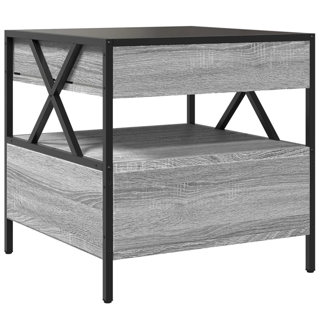 Table basse avec LED Infinity sonoma gris 50x50x51 cm - XIOS