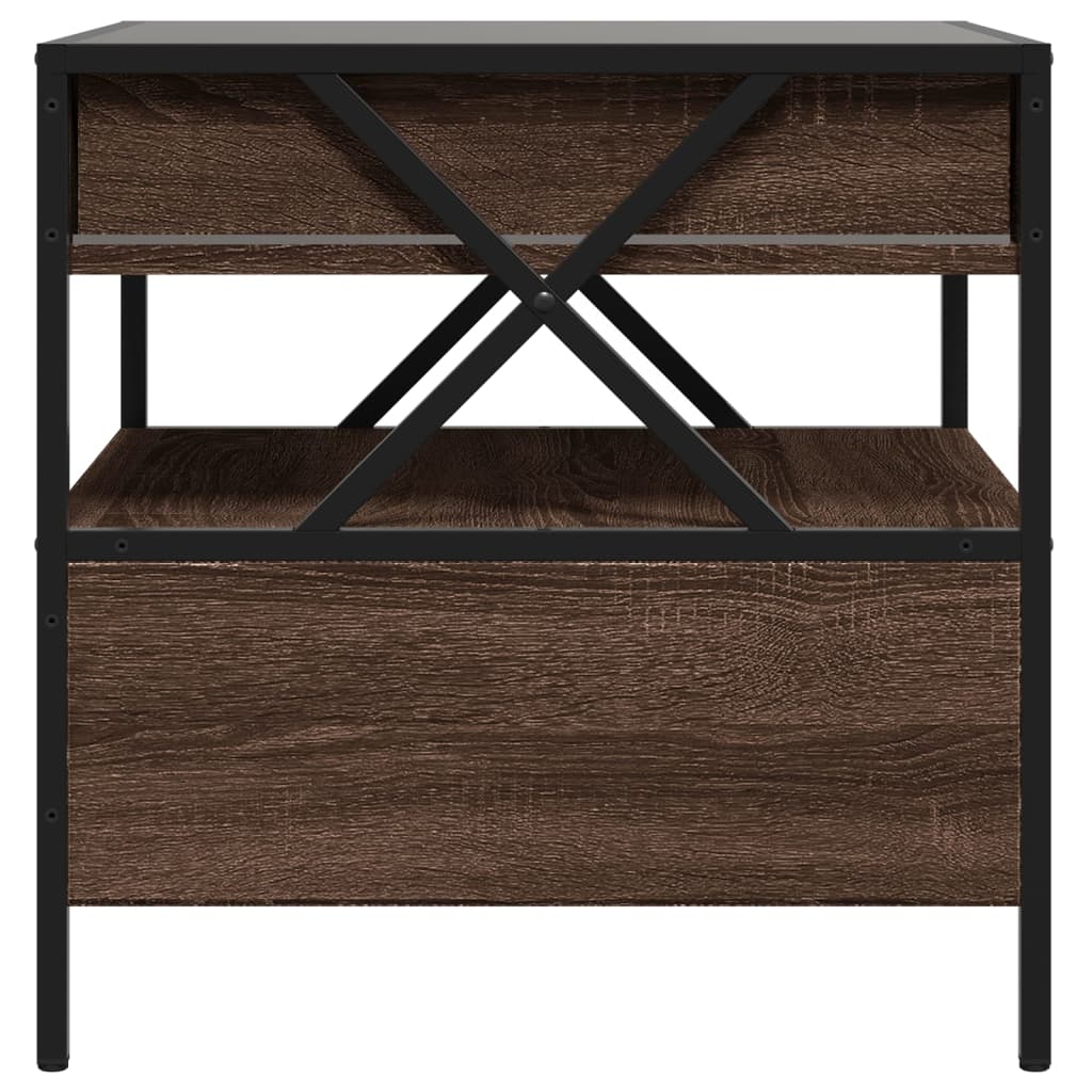 Table basse avec LED Infinity chêne marron 50x50x51 cm - XIOS