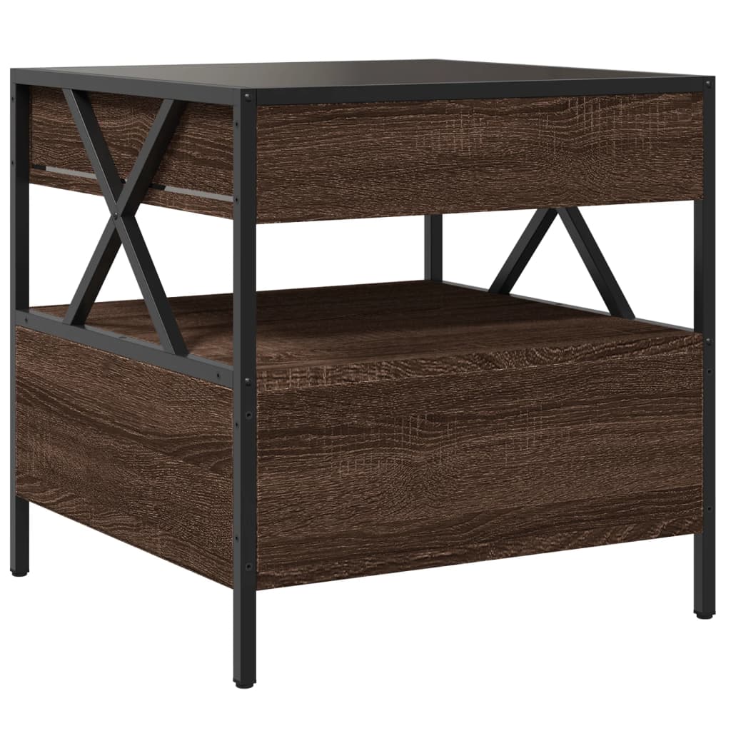 Table basse avec LED Infinity chêne marron 50x50x51 cm - XIOS