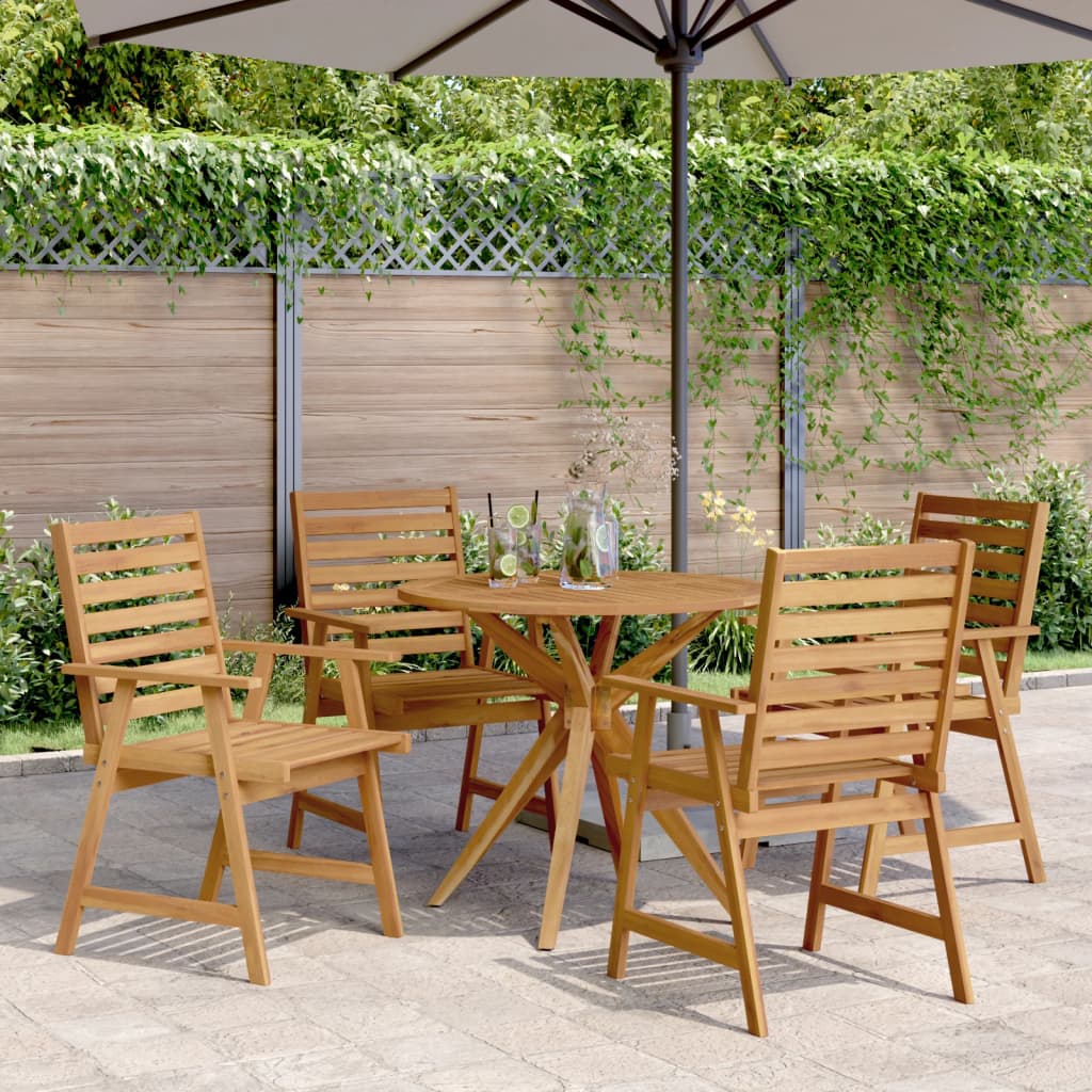Ensemble à manger de jardin 5 pcs Bois d'acacia solide - XIOS