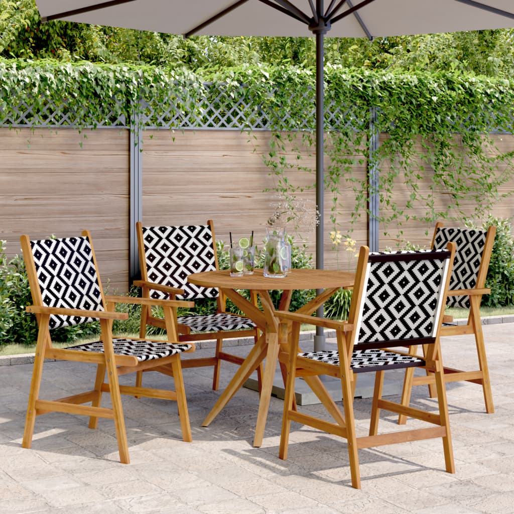 Ensemble à manger de jardin 5 pcs Bois d'acacia solide - XIOS
