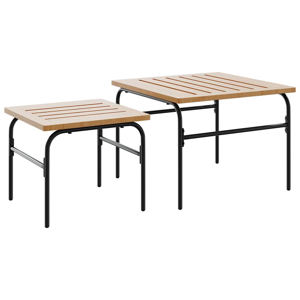 Ensemble de meubles de balcon avec coussins 5 pcs noir acier - XIOS
