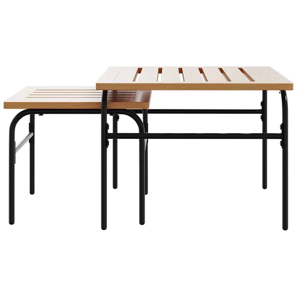 Ensemble de meubles de balcon avec coussins 5 pcs noir acier - XIOS