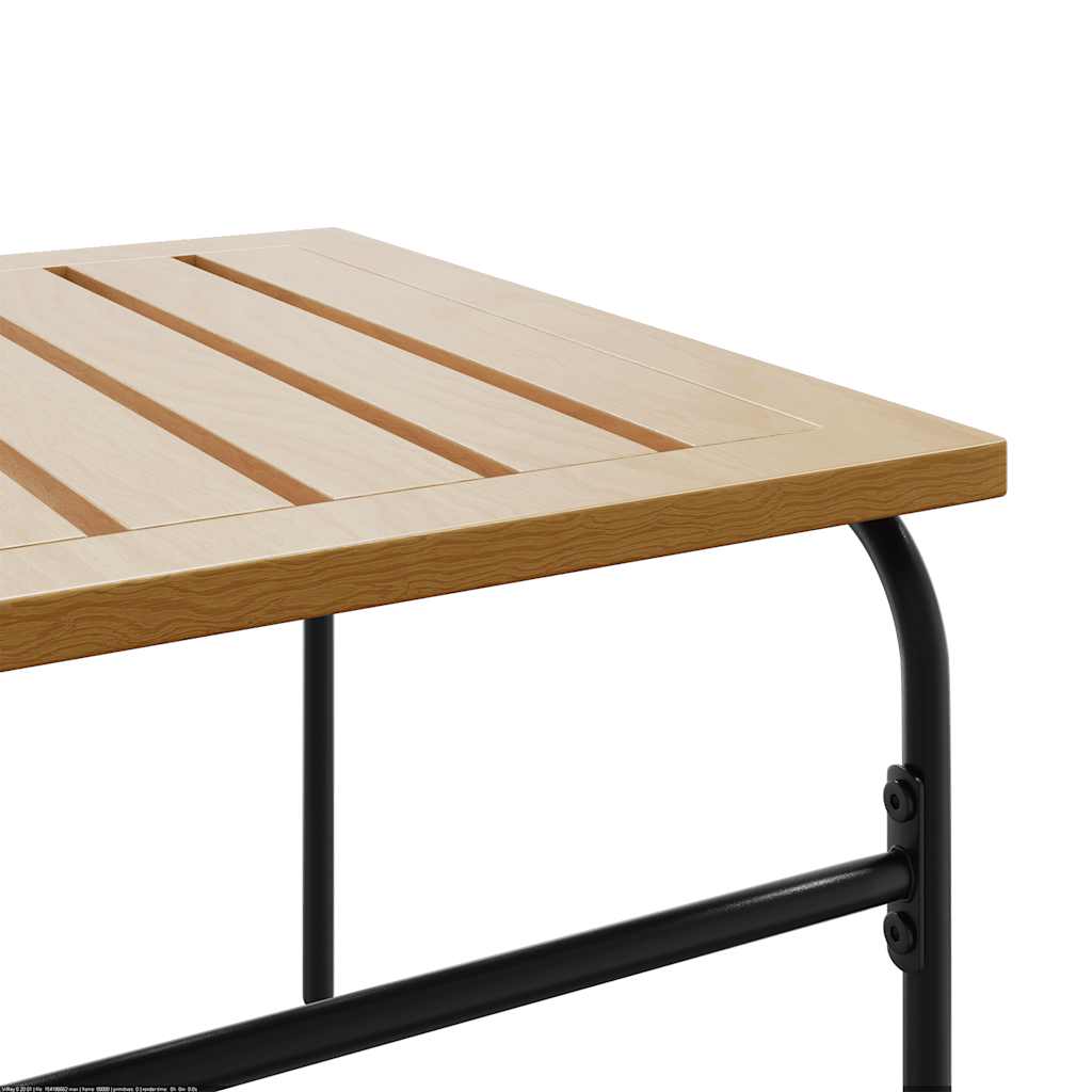 Ensemble de meubles de balcon avec coussins 5 pcs noir acier - XIOS