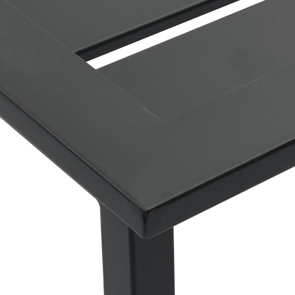 Ensemble de bar de jardin 3 pcs noir acier enduit de poudre - XIOS