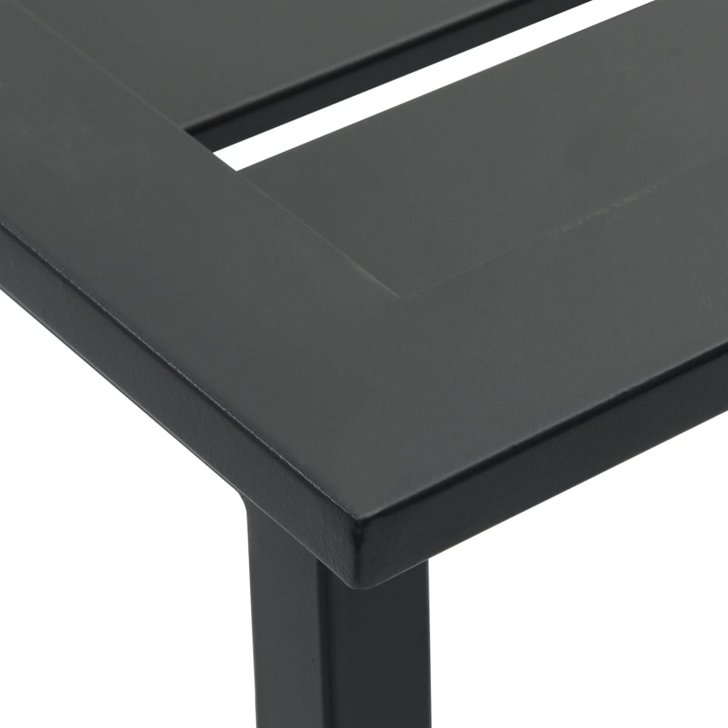 Ensemble de bar de jardin 5 pcs noir acier enduit de poudre - XIOS