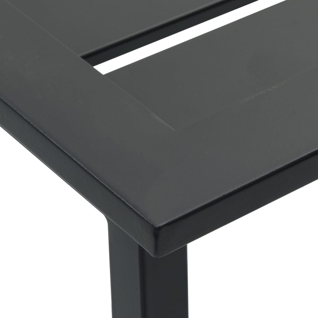 Ensemble de bar de jardin 5 pcs noir acier enduit de poudre - XIOS