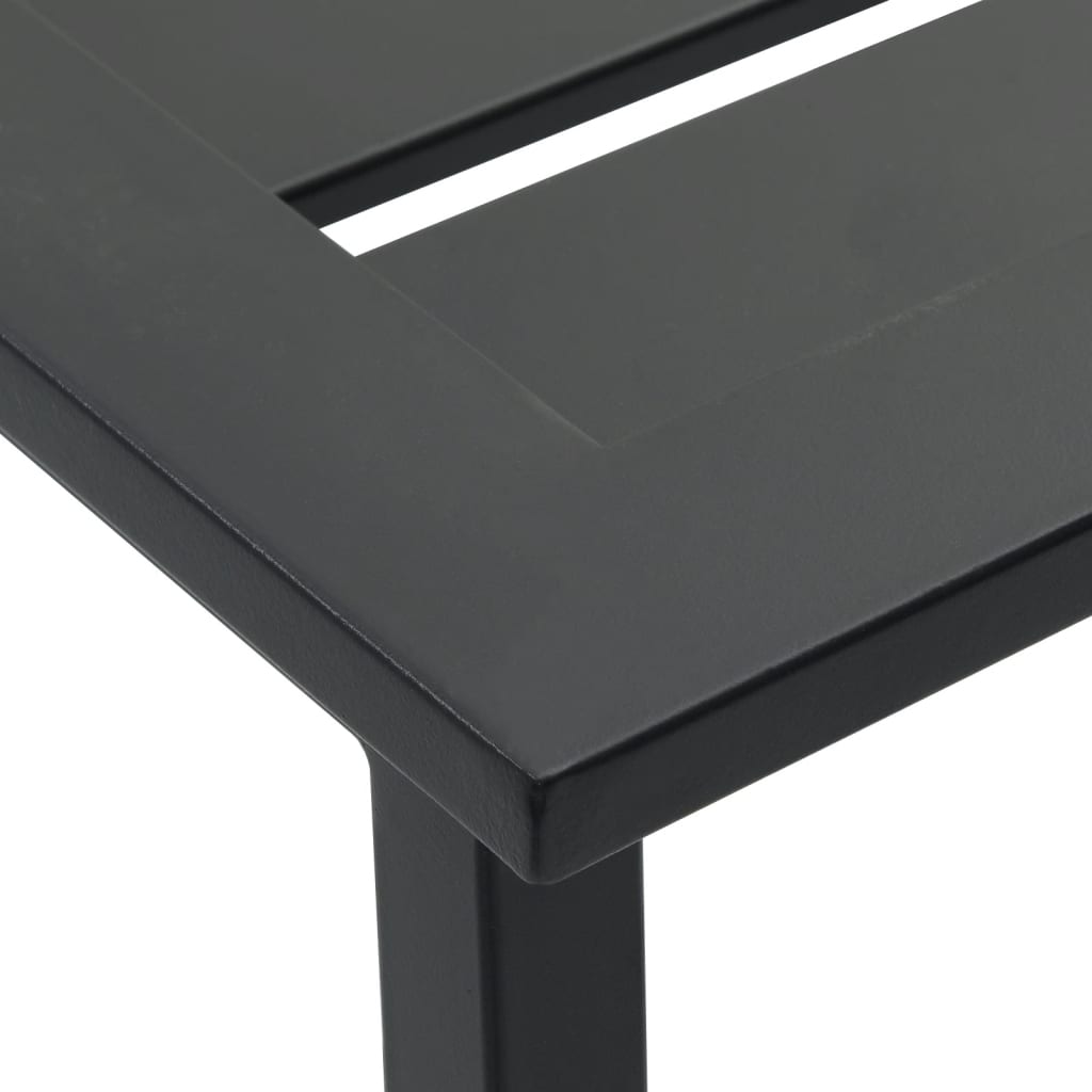 Ensemble de bar de jardin 7 pcs noir acier enduit de poudre - XIOS