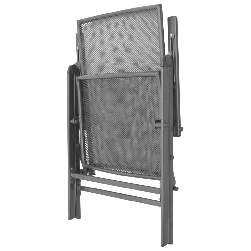 Ensemble de chaises de jardin inclinables 3 pcs anthracite - XIOS