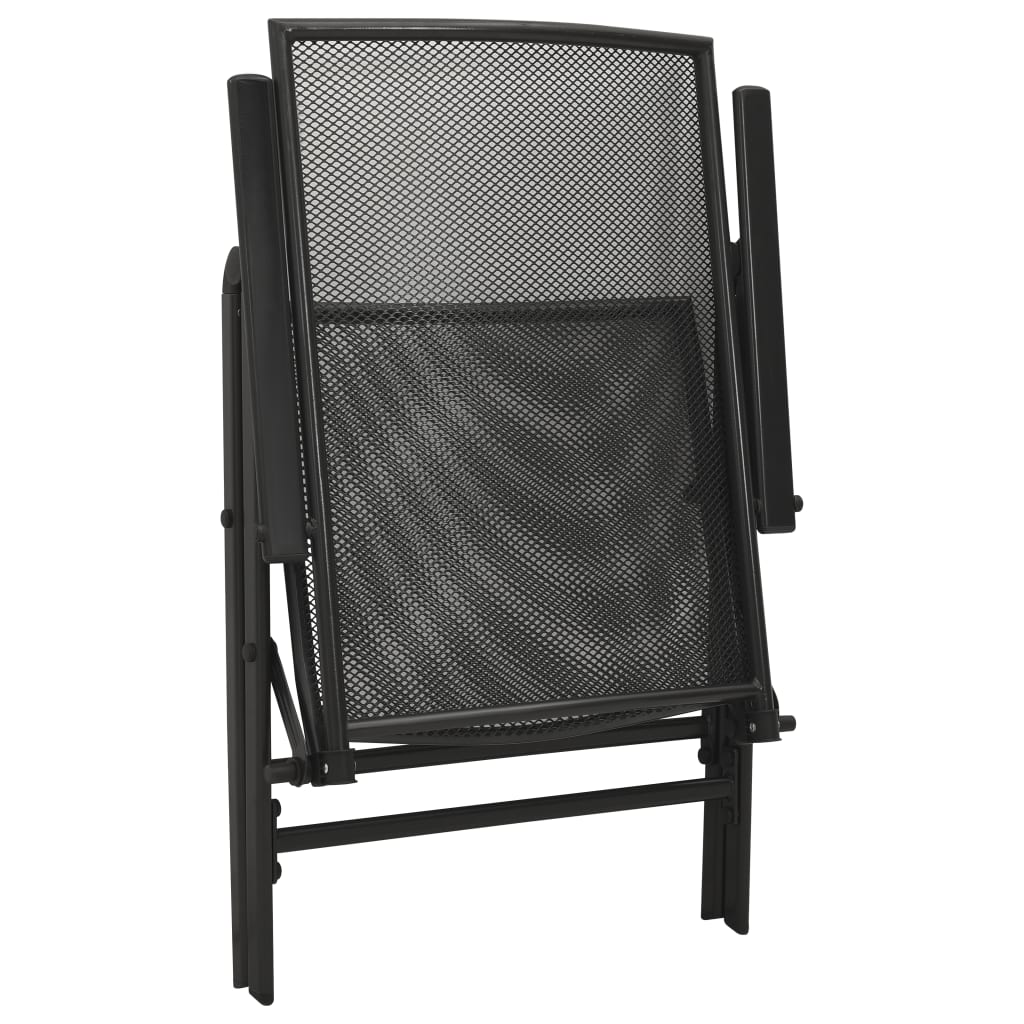 Ensemble de chaises de jardin inclinables 5 pcs anthracite - XIOS