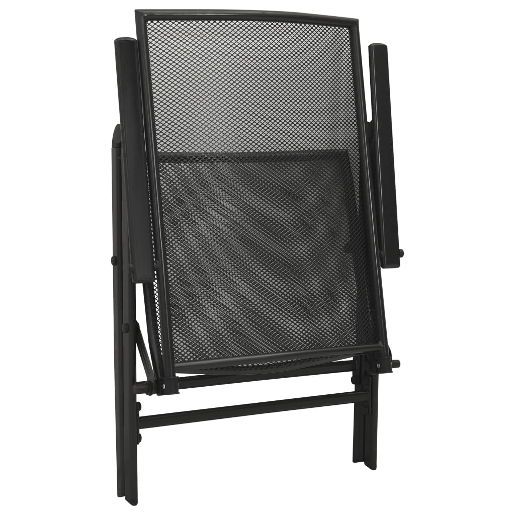 Ensemble de chaises de jardin inclinables 7 pcs anthracite - XIOS