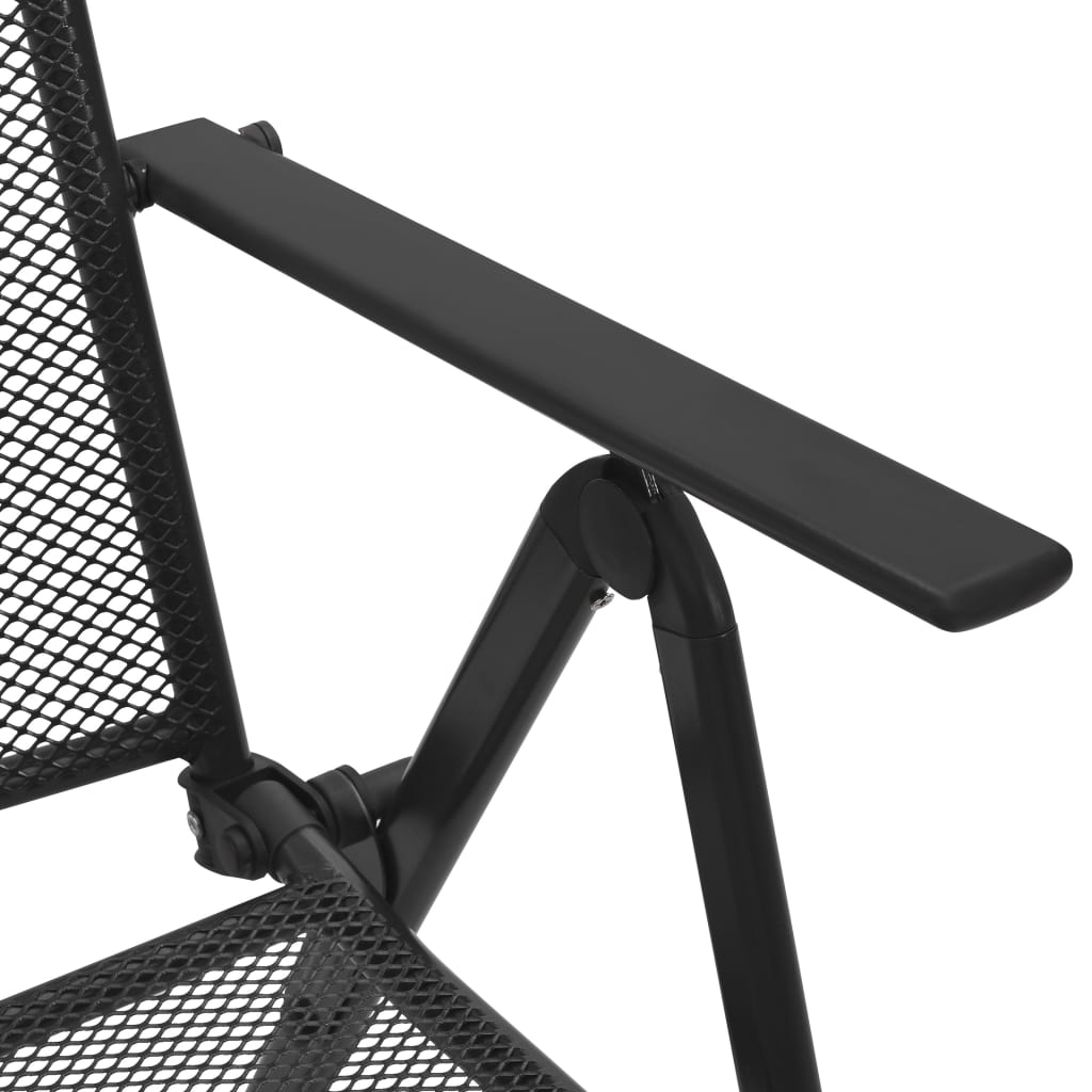 Ensemble de chaises de jardin inclinables 7 pcs anthracite - XIOS