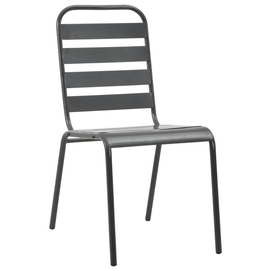 Ensemble de chaises de jardin empilables 5 pcs anthracite - XIOS
