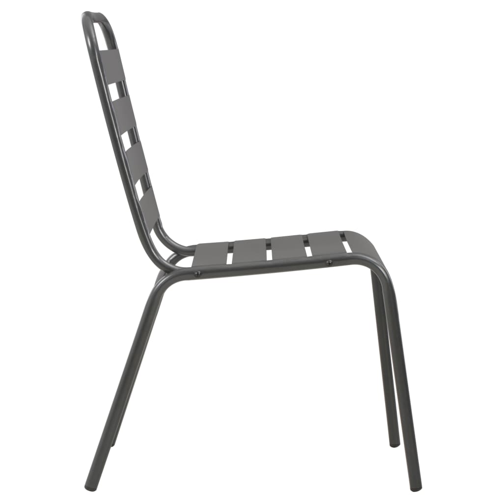 Ensemble de chaises de jardin empilables 5 pcs anthracite - XIOS