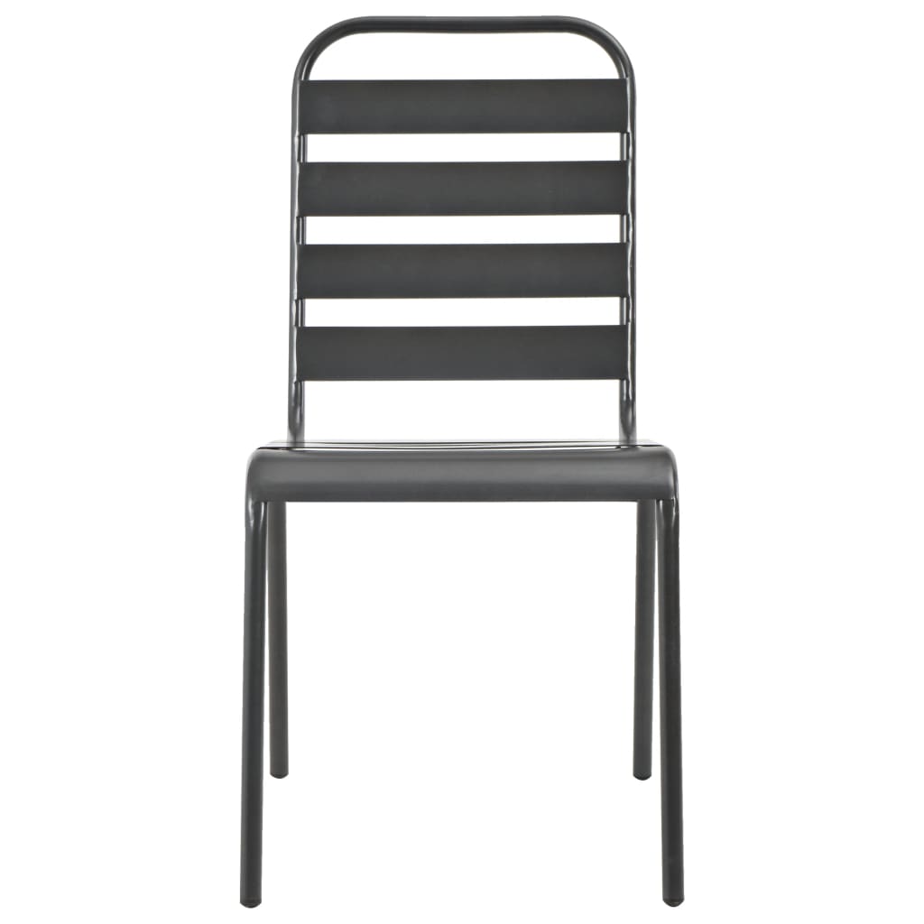 Ensemble de chaises de jardin empilables 7 pcs anthracite - XIOS