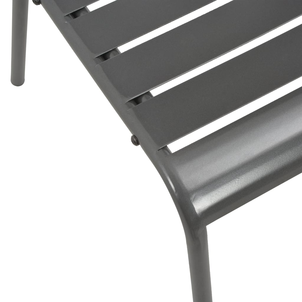 Ensemble de chaises de jardin empilables 7 pcs anthracite - XIOS