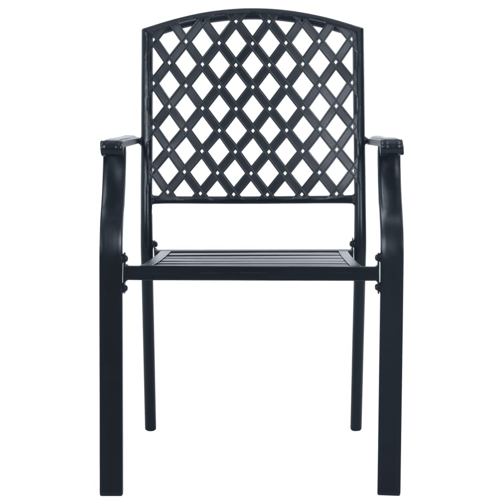 Ensemble de chaises de jardin empilables 3 pcs anthracite - XIOS