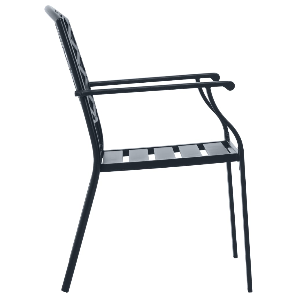 Ensemble de chaises de jardin empilables 3 pcs anthracite - XIOS