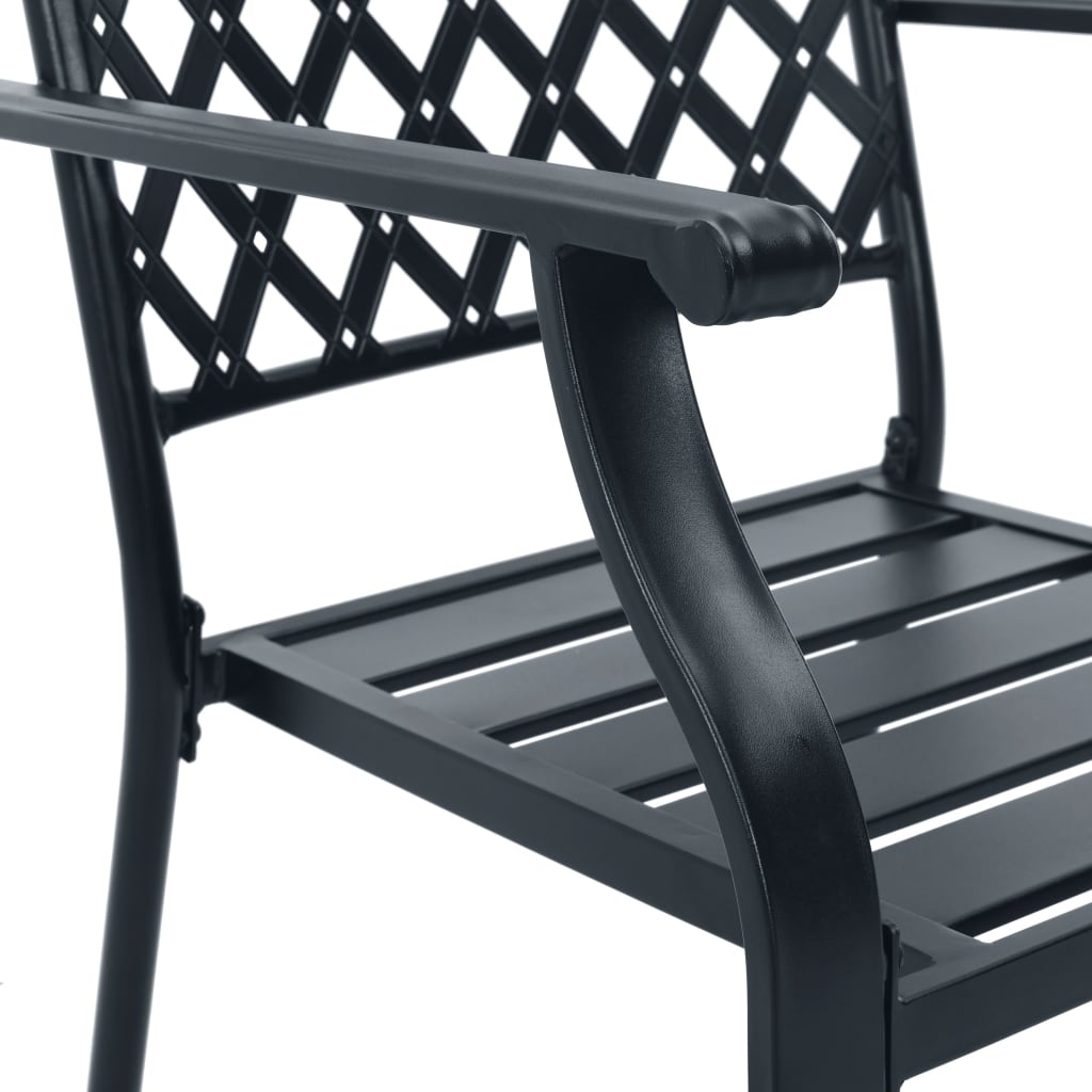 Ensemble de chaises de jardin empilables 3 pcs anthracite - XIOS