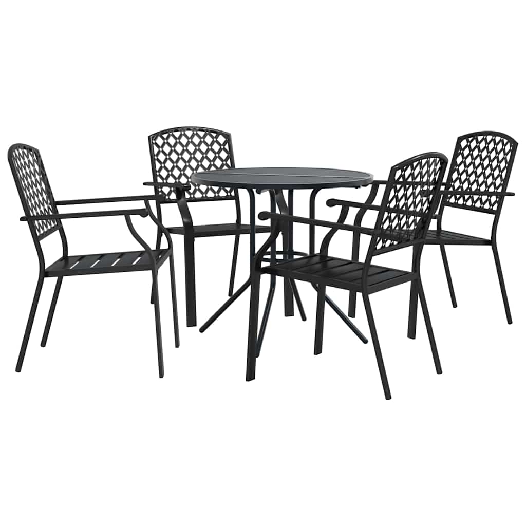 Ensemble de chaises de jardin empilables 5 pcs anthracite - XIOS
