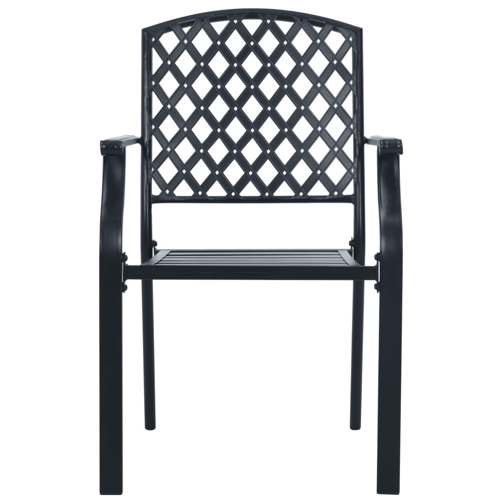 Ensemble de chaises de jardin empilables 5 pcs anthracite - XIOS