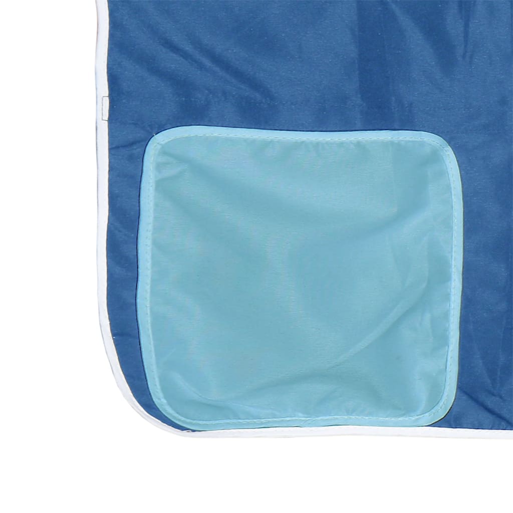 Lit superposé sans matelas bleu 80x200 cm bois de pin massif - XIOS