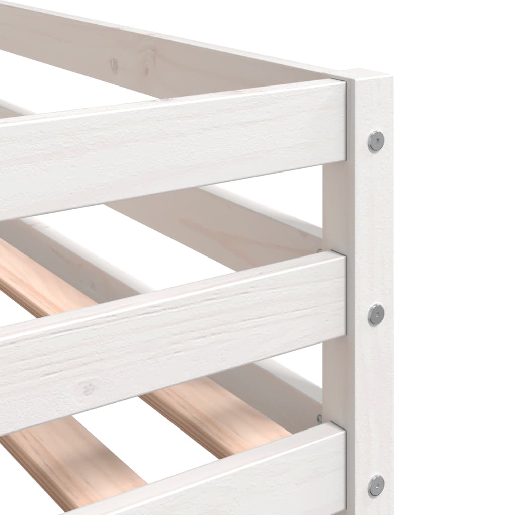 Lit superposé sans matelas bleu 80x200 cm bois de pin massif - XIOS