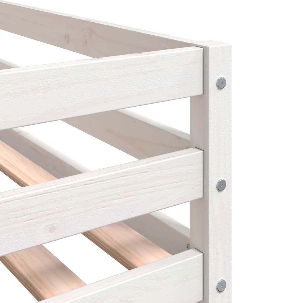 Lit superposé sans matelas rose 80x200 cm bois de pin massif - XIOS
