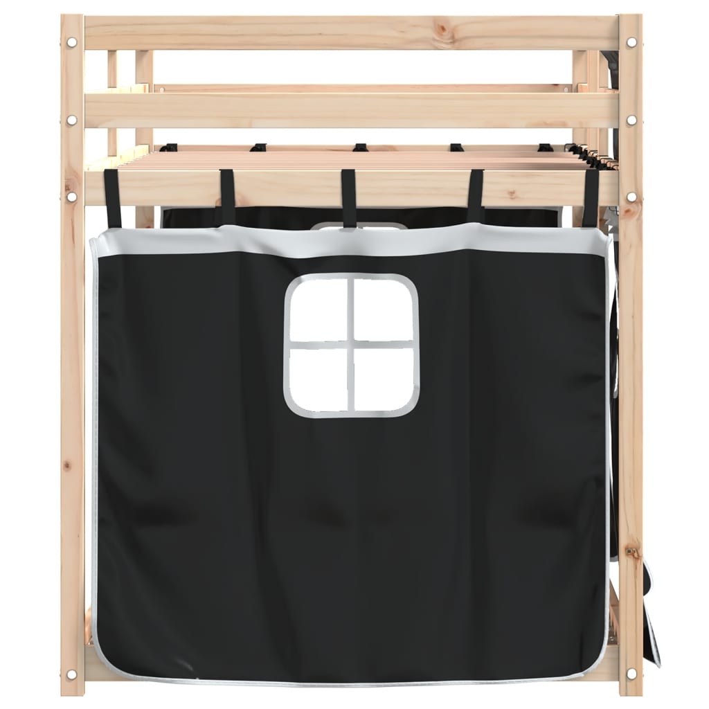 Lit superposé sans matelas 90x200 cm bois de pin massif - XIOS