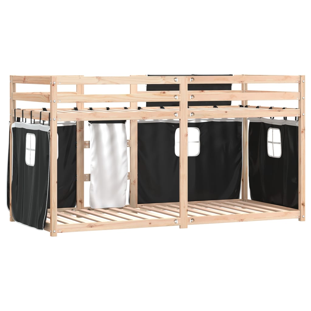 Lit superposé sans matelas 90x200 cm bois de pin massif - XIOS