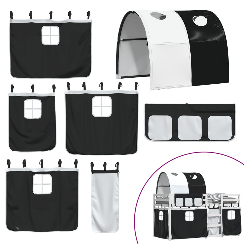 Lit superposé sans matelas 90x200 cm bois de pin massif - XIOS