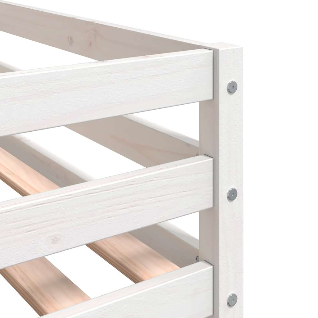 Lit superposé sans matelas rose 75x190 cm bois de pin massif - XIOS