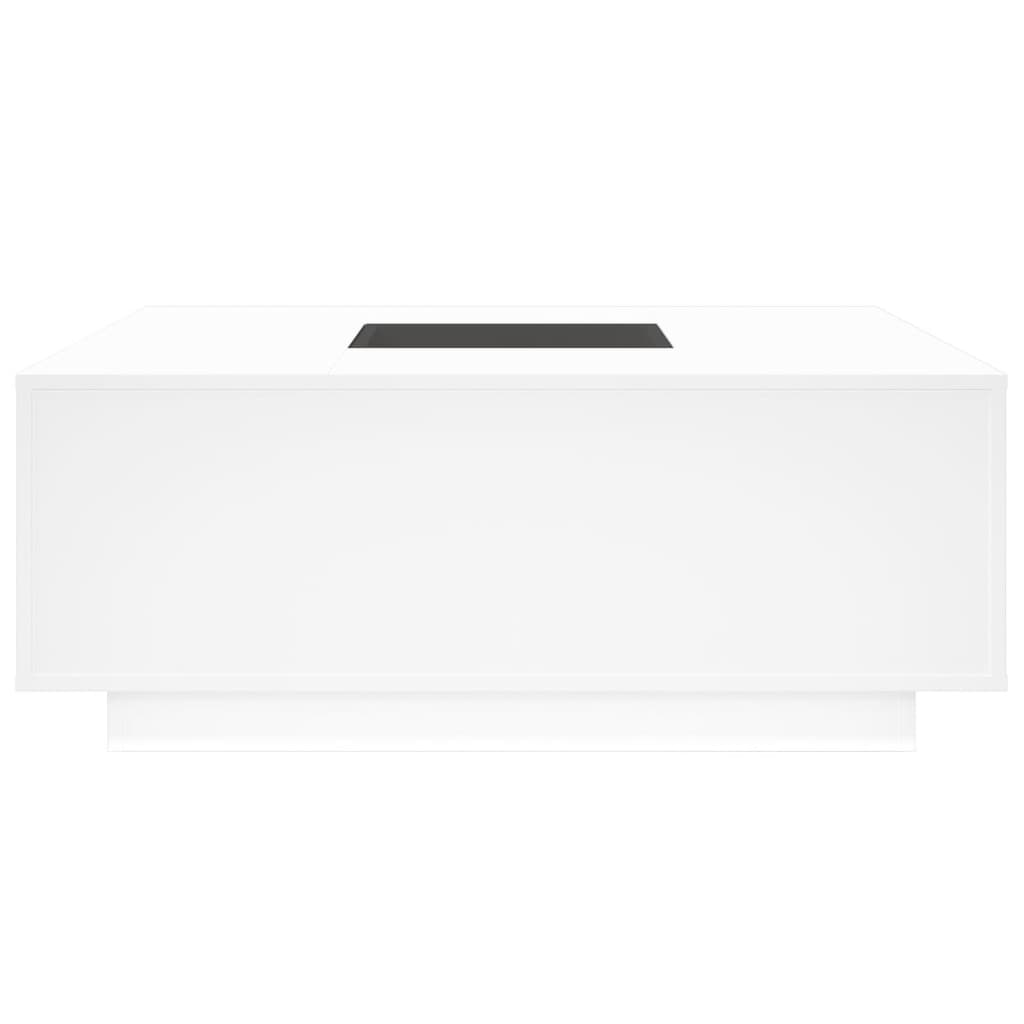Table basse avec LED infini blanc 100x100x40 cm - XIOS
