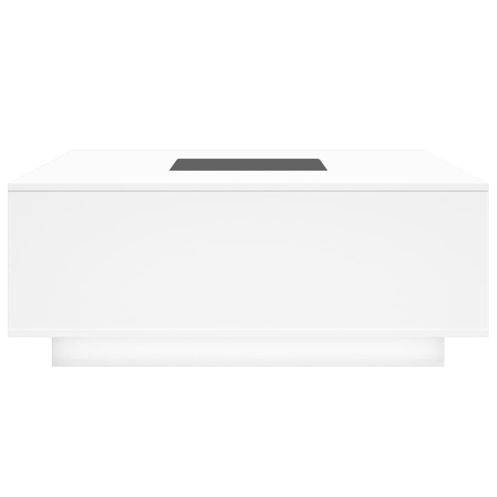 Table basse avec LED infini blanc 100x100x40 cm - XIOS