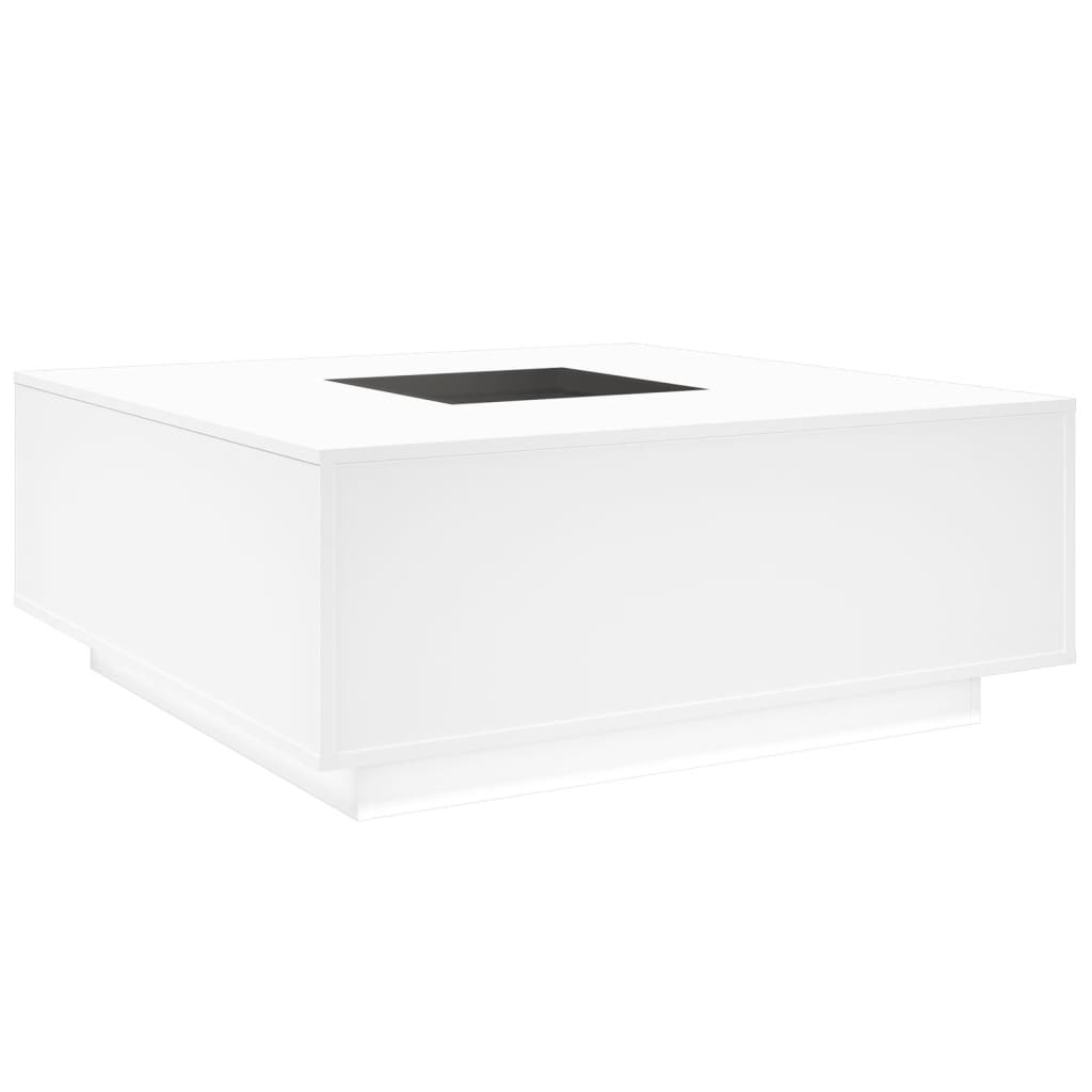 Table basse avec LED infini blanc 100x100x40 cm - XIOS