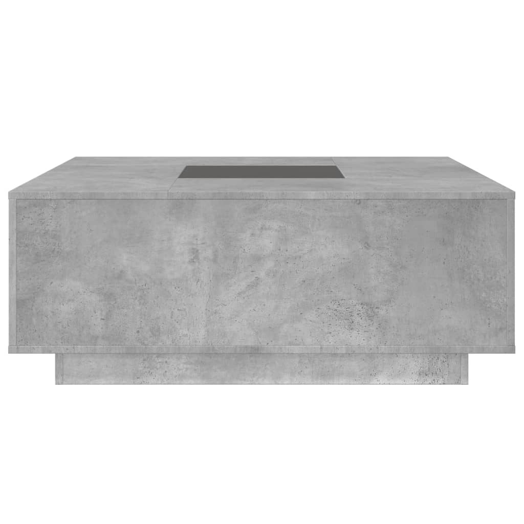 Table basse avec LED infini gris béton 100x100x40 cm - XIOS