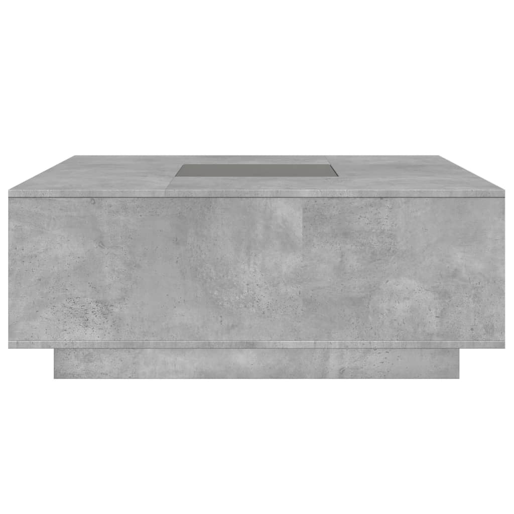 Table basse avec LED infini gris béton 100x100x40 cm - XIOS