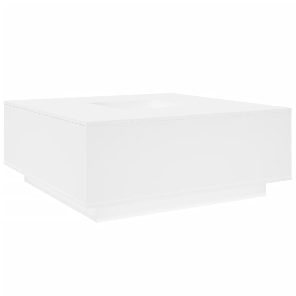 Table basse blanc 100x100x40 cm bois d'ingénierie - XIOS