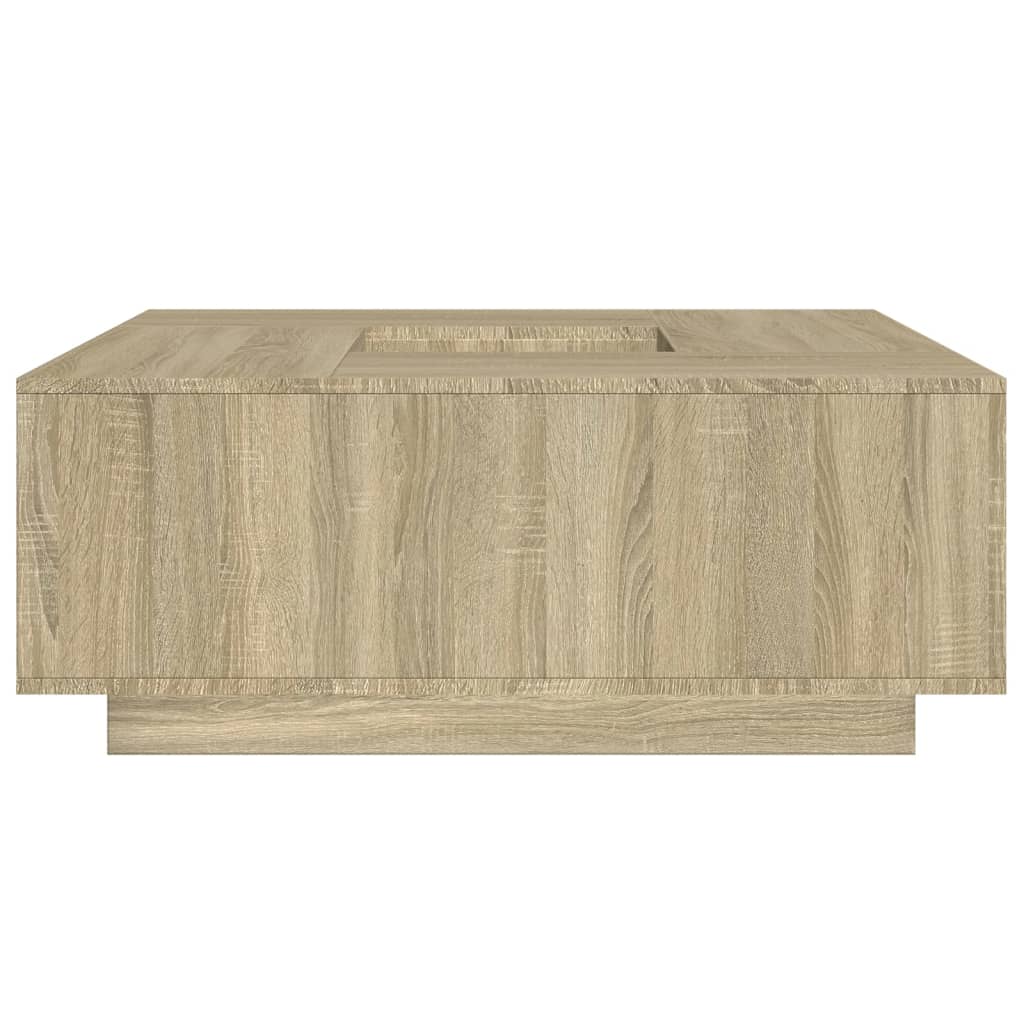 Table basse chêne sonoma 100x100x40 cm bois d'ingénierie - XIOS