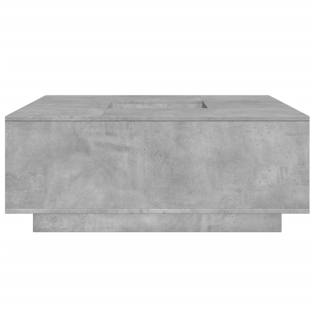 Table basse gris béton 100x100x40 cm bois d'ingénierie - XIOS