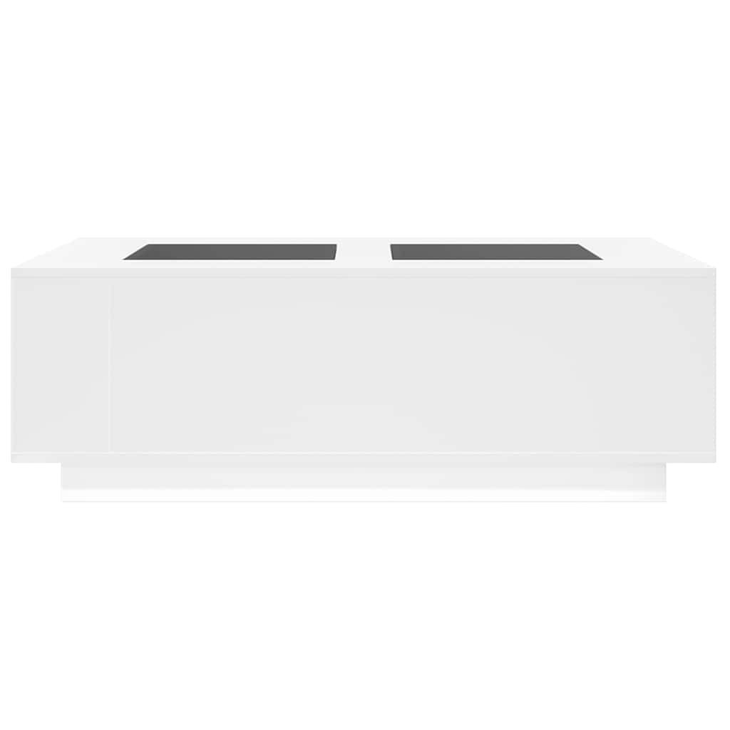 Table basse avec LED infini blanc 116x69x40 cm - XIOS