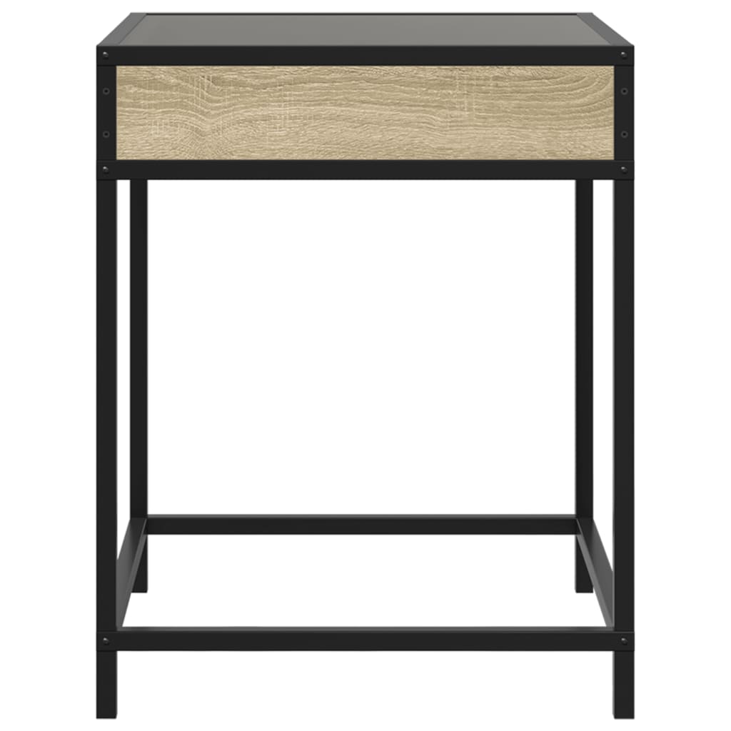 Table de chevet avec LED infini chêne sonoma 40x40x51 cm - XIOS