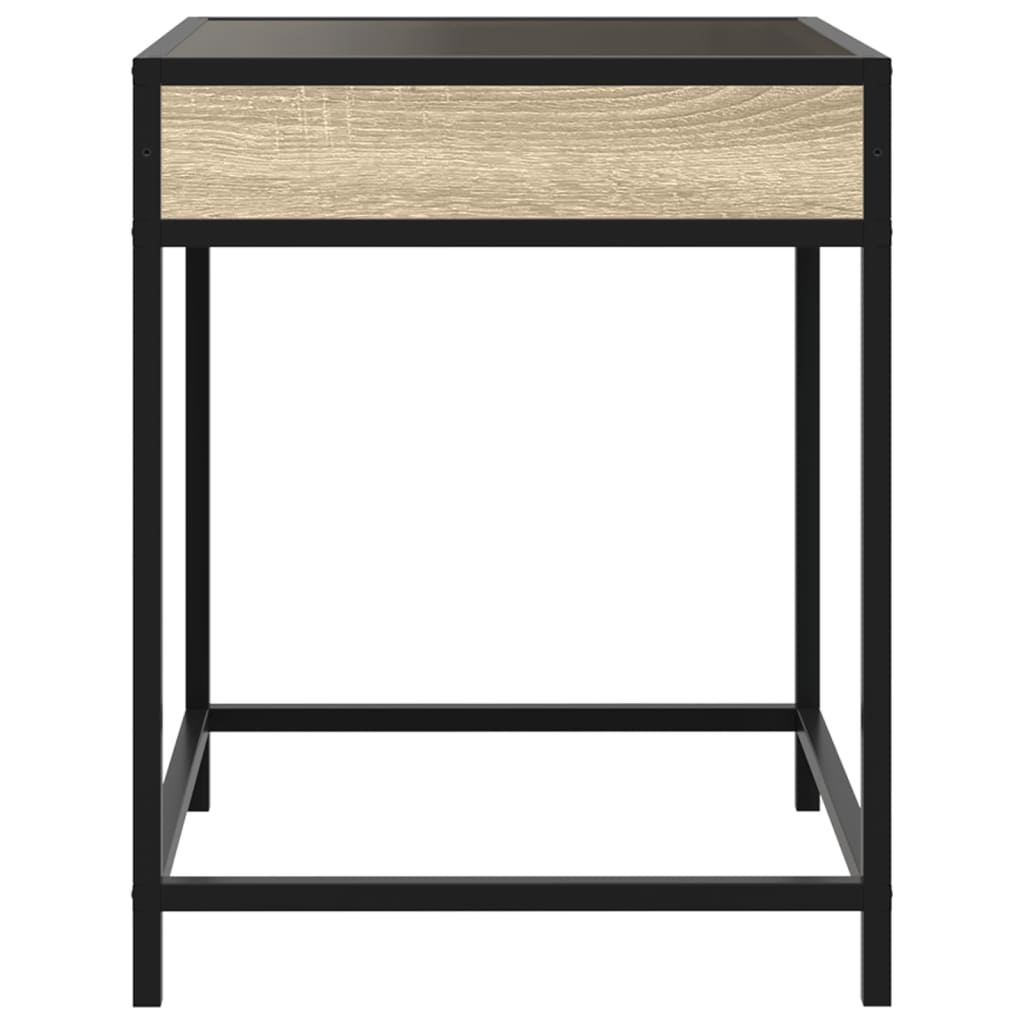 Table de chevet avec LED infini chêne sonoma 40x40x51 cm - XIOS