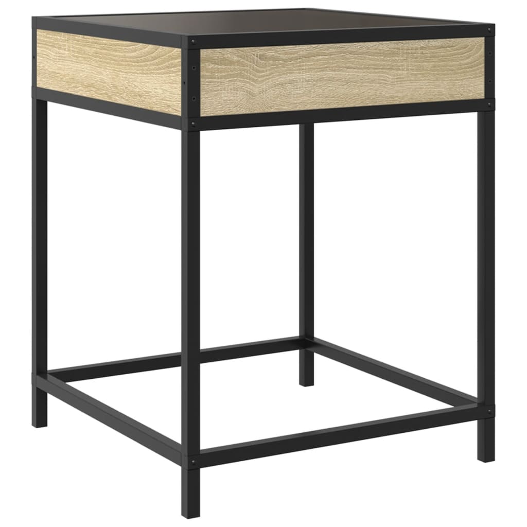 Table de chevet avec LED infini chêne sonoma 40x40x51 cm - XIOS