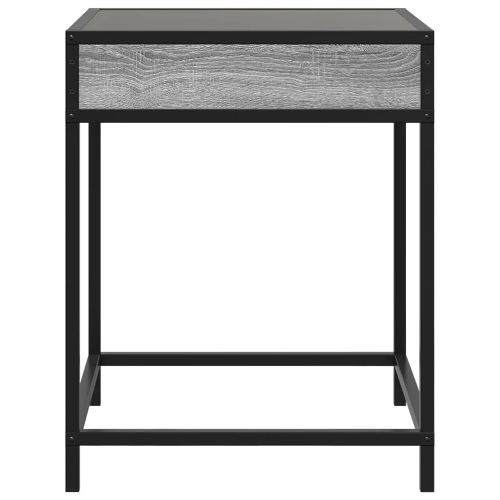 Table de chevet avec LED infini sonoma gris 40x40x51 cm - XIOS