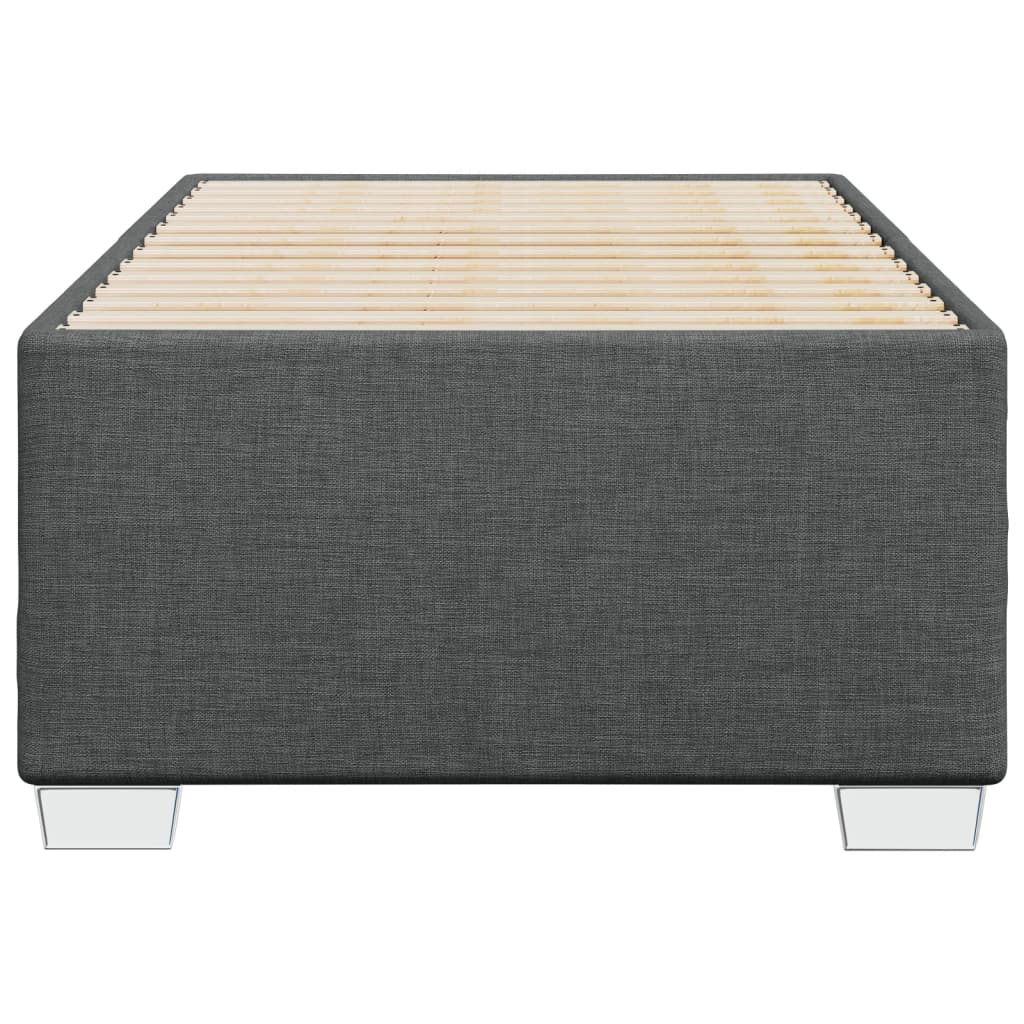 Cadre de lit sans matelas gris foncé 80x200 cm tissu - XIOS
