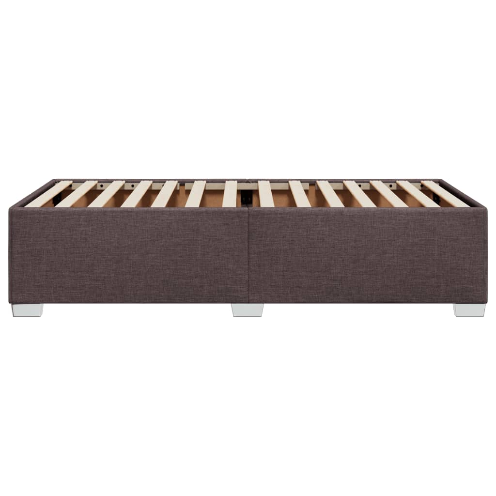 Cadre de lit sans matelas marron foncé 80x200 cm tissu - XIOS