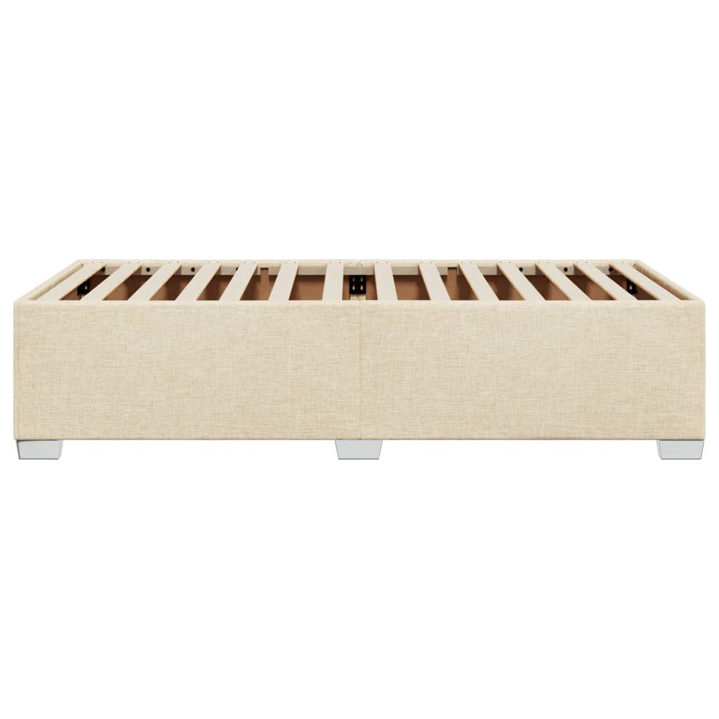 Cadre de lit sans matelas crème 80x200 cm tissu - XIOS
