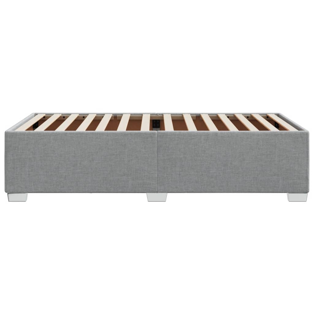 Cadre de lit sans matelas gris clair 90x190 cm tissu - XIOS